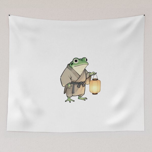 Item preview, Cute Frog Samurai Japanese Lantern Aesthetic designed and sold by VibeFactoryOfc.