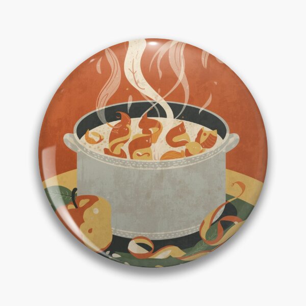 Item preview, Apple Peel Pot Remedy — Folk Kitchen Illustration designed and sold by VintageTips.