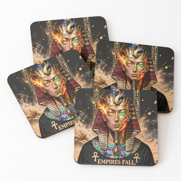 Item preview, Egyptian Pharaoh Split Face T-Shirt – Empires Fall Legends Don't | Ancient Egypt Dark Art | Egyptian Mythology Gift | Unisex Graphic Tee designed and sold by NileAncient.