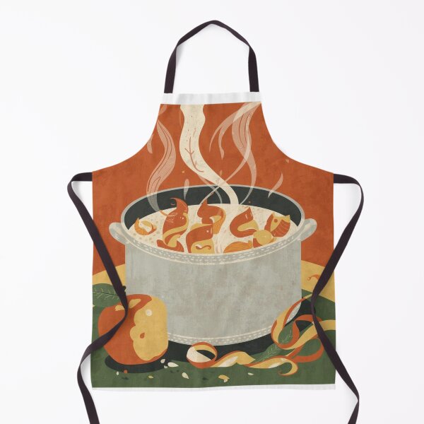 Item preview, Apple Peel Pot Remedy — Folk Kitchen Illustration designed and sold by VintageTips.
