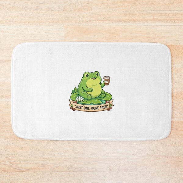 Item preview, Just One More Task Frog Sticker | Cute Frog Productivity Meme designed and sold by carolscoons.