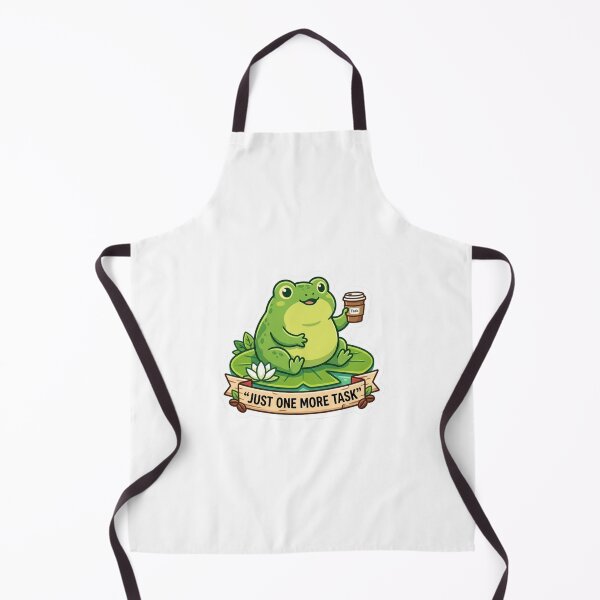 Item preview, Just One More Task Frog Sticker | Cute Frog Productivity Meme designed and sold by carolscoons.
