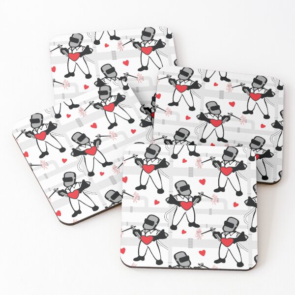 Item preview, Pipe Welder in Love with Hearts designed and sold by VintageStyle.
