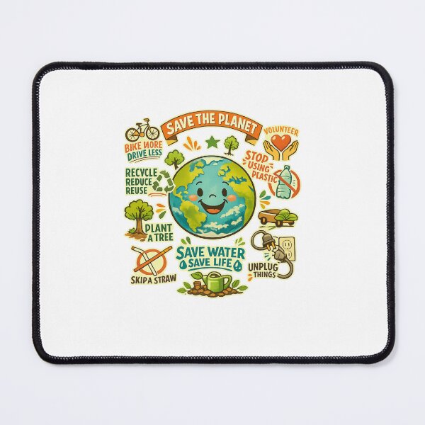 Item preview, Save the Planet – Retro Cartoon Eco Poster designed and sold by LuveraxArt.