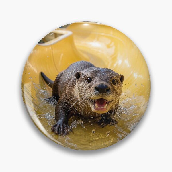 Item preview, Happy Otter Glides Down Water Slide designed and sold by Tridentulus.