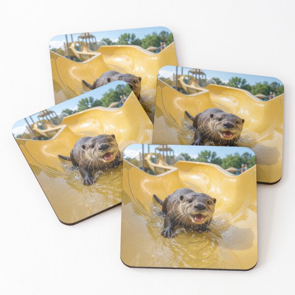 Item preview, Happy Otter Glides Down Water Slide designed and sold by Tridentulus.