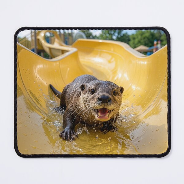 Item preview, Happy Otter Glides Down Water Slide designed and sold by Tridentulus.