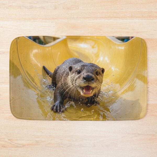 Item preview, Happy Otter Glides Down Water Slide designed and sold by Tridentulus.