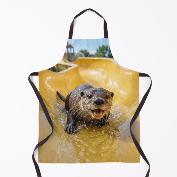 Item preview, Happy Otter Glides Down Water Slide designed and sold by Tridentulus.