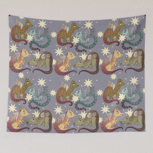 Item preview, Dragons designed and sold by WyrdandWoven.