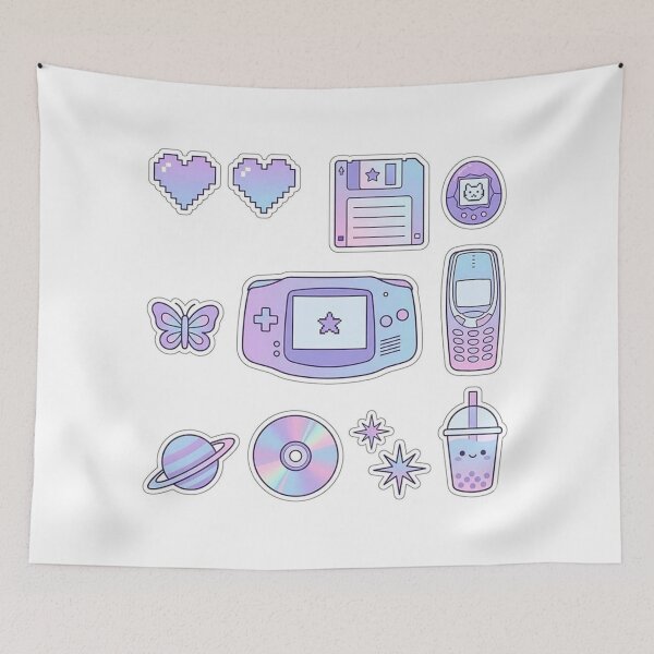 Item preview, Retro Y2K Pastel Aesthetic - 90s Nostalgia Sticker Pack designed and sold by Csstoree.