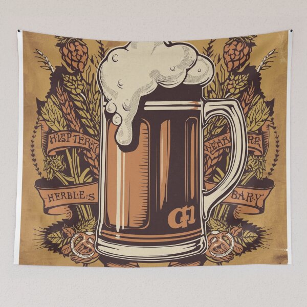 Artikelvorschau, Bierkrug für Craft Beer – Poster im markanten Vintage-Gravurstil entworfen und verkauft von VintageTips.