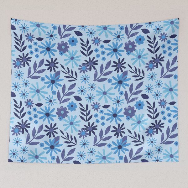 Item preview, Blue Flower Pattern designed and sold by kellie-jayne.