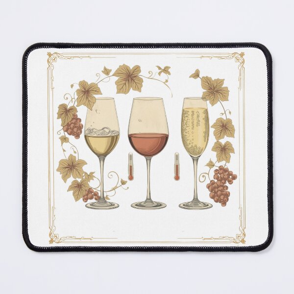 Item preview, Wine Serving Temperature Guide – Elegant Vintage Illustration designed and sold by VintageTips.
