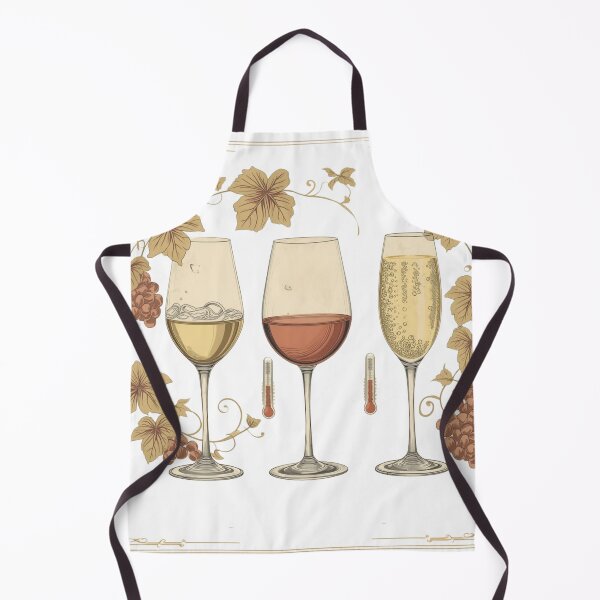 Item preview, Wine Serving Temperature Guide – Elegant Vintage Illustration designed and sold by VintageTips.