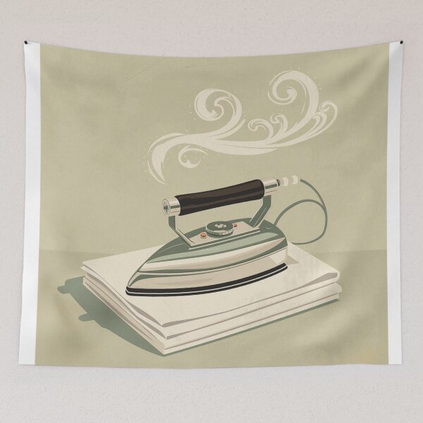 Item preview, Retro Iron Steam Art Print designed and sold by VintageTips.