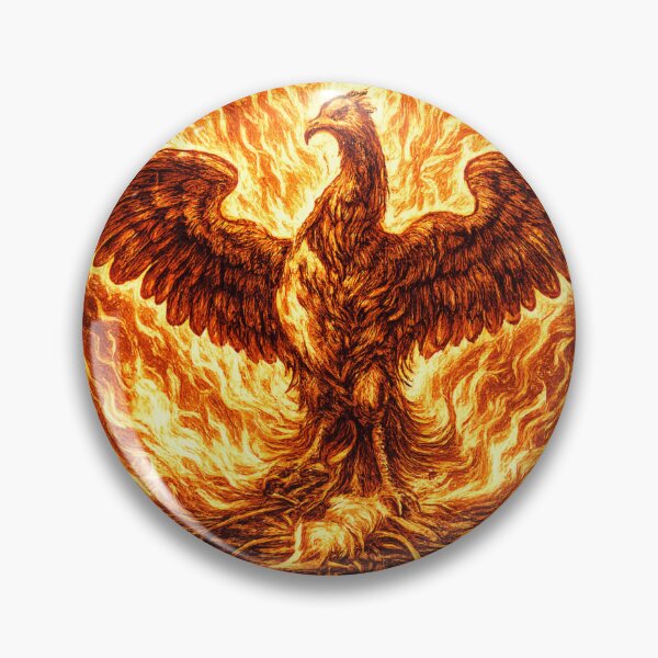 Item preview, Phoenix Fire Illustration Mythical Bird Flames Art for Fantasy Lovers designed and sold by RickE.
