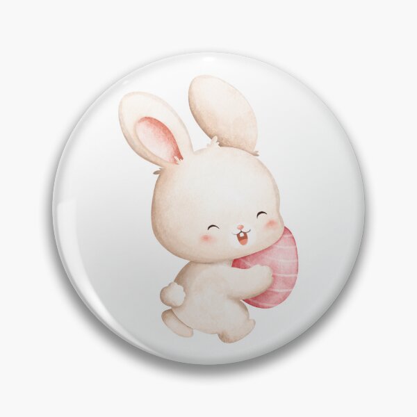 Item preview, Watercolor Easter Bunny with Easter Eggs - Adorable Spring Holiday Gift designed and sold by FuzionRaptor.