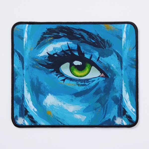 Item preview, “Intense Green Eye on Blue Skin” designed and sold by RennerRangel.