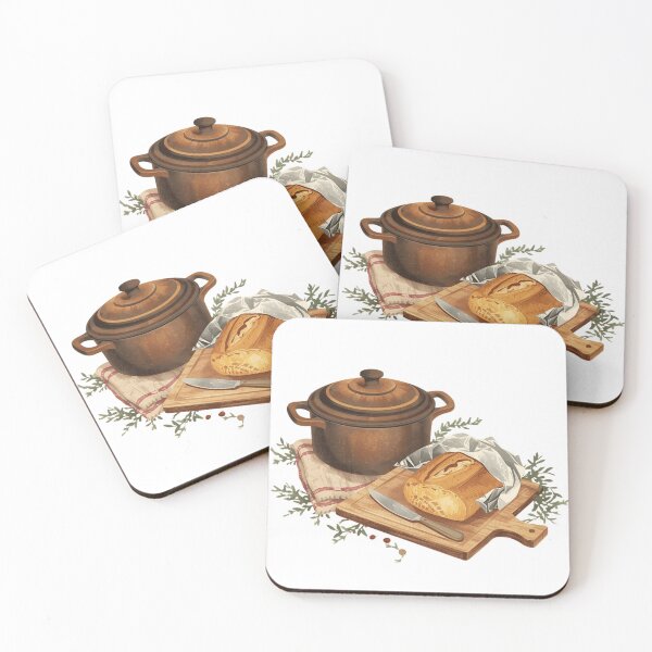 Item preview, Retro Bread and Braising Traditional Cooking Art designed and sold by VintageTips.