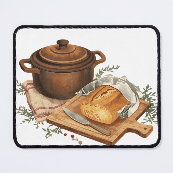 Item preview, Retro Bread and Braising Traditional Cooking Art designed and sold by VintageTips.