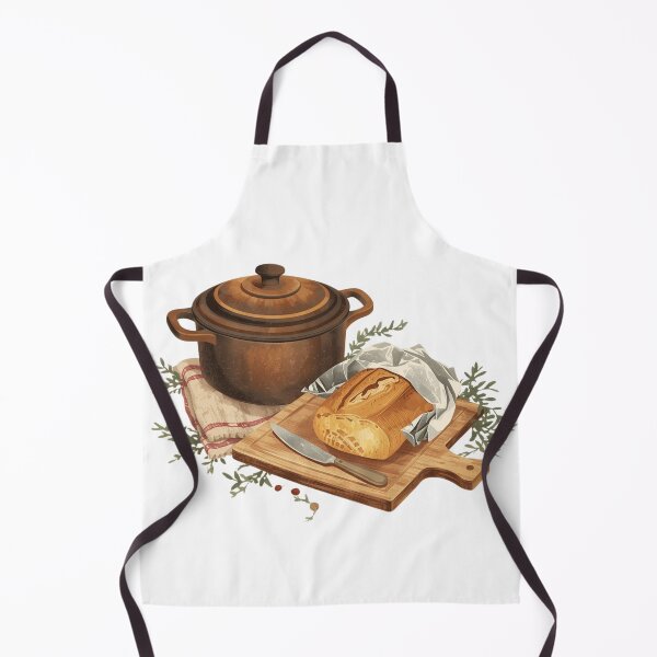 Item preview, Retro Bread and Braising Traditional Cooking Art designed and sold by VintageTips.
