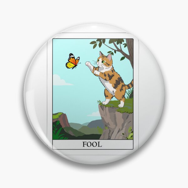Item preview, The Fool card from the Cat Tarot Deck designed and sold by Really Bad Art.