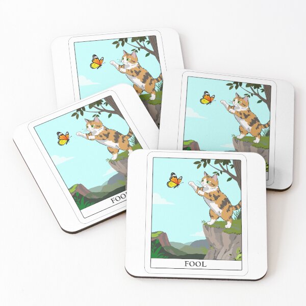 Item preview, The Fool card from the Cat Tarot Deck designed and sold by Really Bad Art.