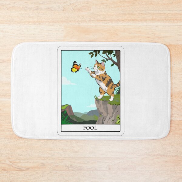 Item preview, The Fool card from the Cat Tarot Deck designed and sold by Really Bad Art.
