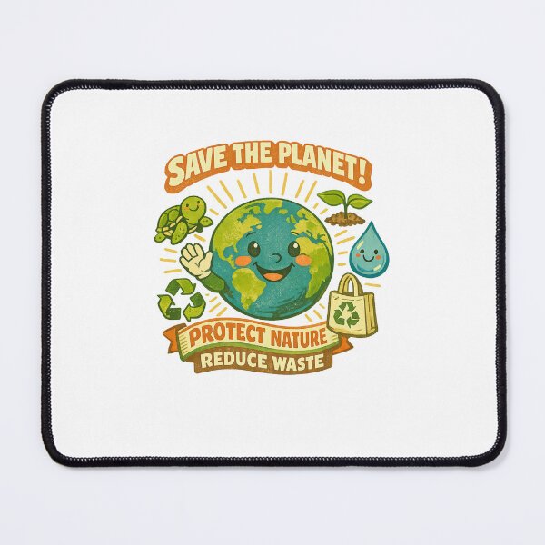 Item preview, Save the Planet – Retro Cartoon Eco Poster designed and sold by LuveraxArt.