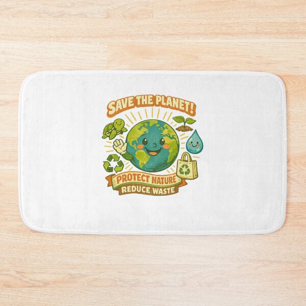 Item preview, Save the Planet – Retro Cartoon Eco Poster designed and sold by LuveraxArt.