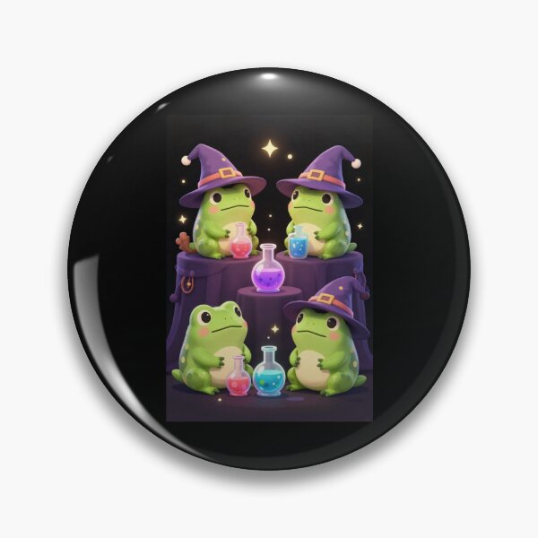 Item preview, Witch toads experimenting with potions designed and sold by PatronesKawai.
