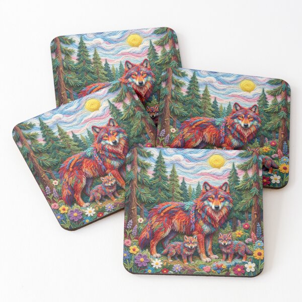 Item preview, Yarn Wolf and Her Yarn Pups designed and sold by Tridentulus.