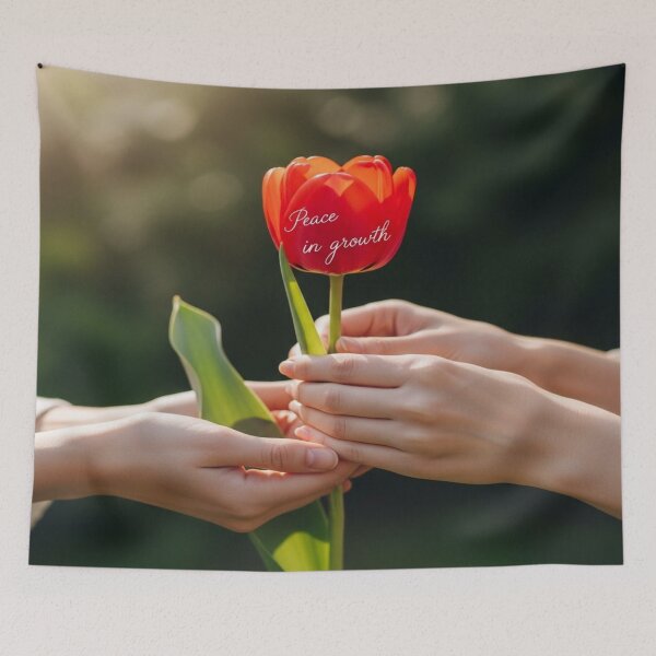 Item preview, Peace in Growth – Tulip Hands Illustration designed and sold by Cristhian Almanza.