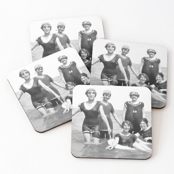 Item preview, Women At Beach, Vintage Black and White Old Photo designed and sold by IconicArchive.