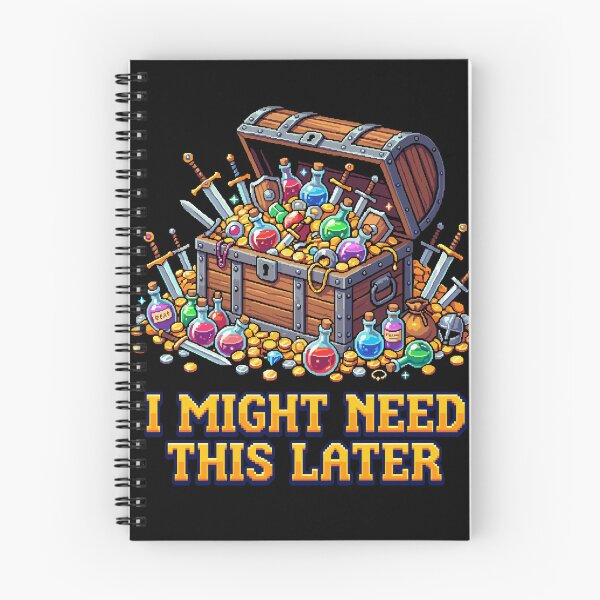 Item preview, I Might Need This Later - Funny RPG Loot Hoarder Pixel Art designed and sold by artistastshirt.