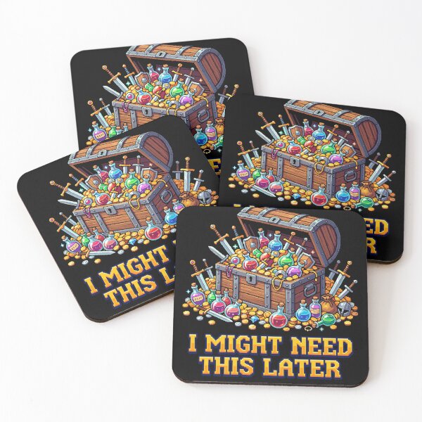 Item preview, I Might Need This Later - Funny RPG Loot Hoarder Pixel Art designed and sold by artistastshirt.