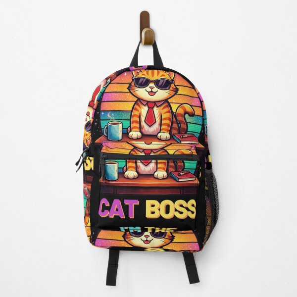 Item preview, Cool Cat Boss Retro Sunset Design designed and sold by blackBubble1.