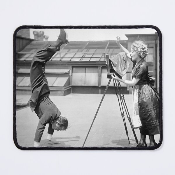 Item preview, Acrobatic Man, Vintage Black and White Old Photo designed and sold by IconicArchive.