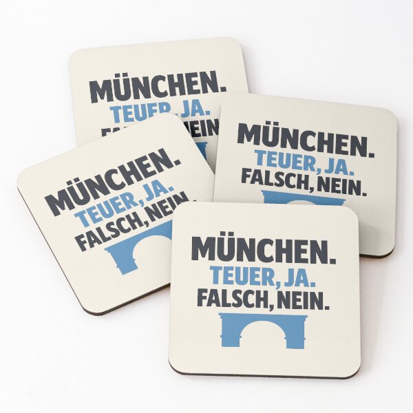 Artikelvorschau, T-Shirt mit deutschem München-Zitat – MÜNCHEN. TEUER, JA. FALSCH, NEIN. entworfen und verkauft von POD DYNASTY.