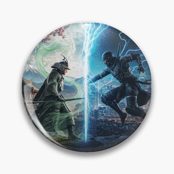 Item preview, The Eternal Duel: Samurai Spirit vs Cyber Ninja designed and sold by ADigitalStudio.
