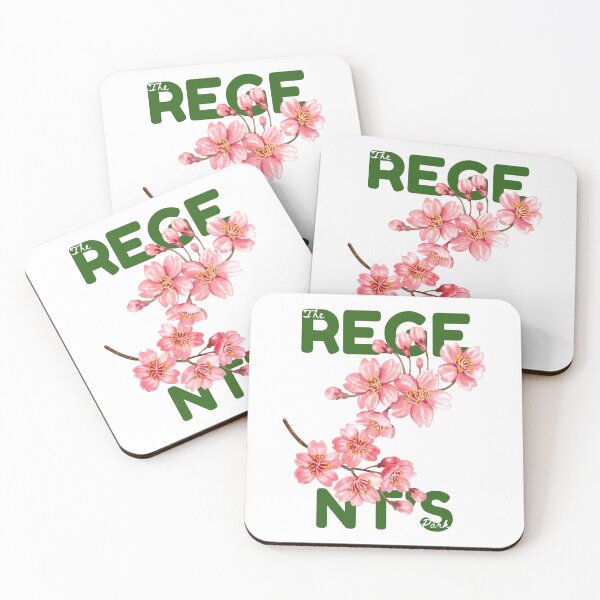 Item preview, The Regent's Park - Cherry Blossoms - Pink / Dark Green designed and sold by HomeAgainStudio.