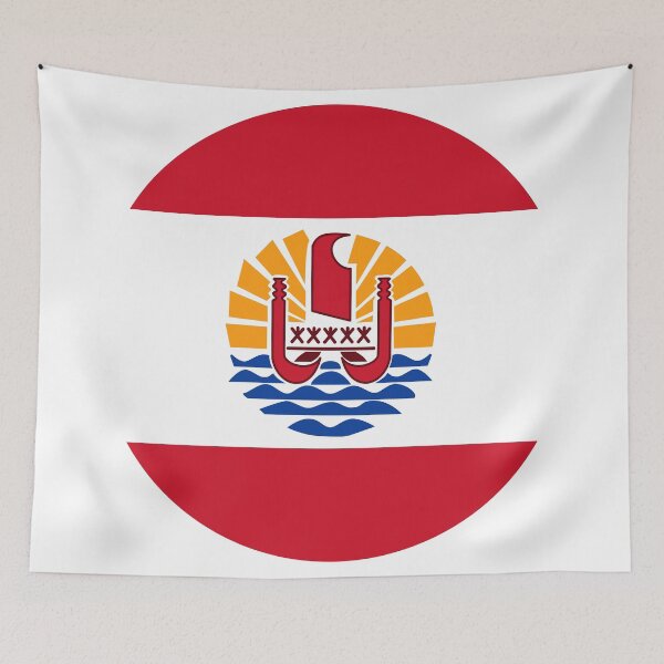 Item preview, French Polynesia Round Flag Tahitian Heritage designed and sold by NTGUILTY.
