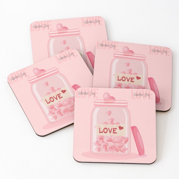Item preview,  Pastel Love Jar Aesthetic | Cute Romantic Pink Illustration designed and sold by Rawafi Art Studio.