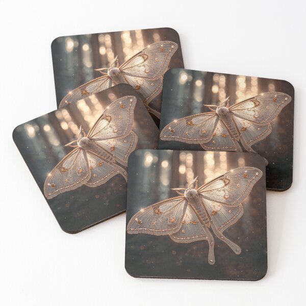 Item preview, Golden Ethereal Luna Moth: Crystal Lace Edition designed and sold by ADigitalStudio.