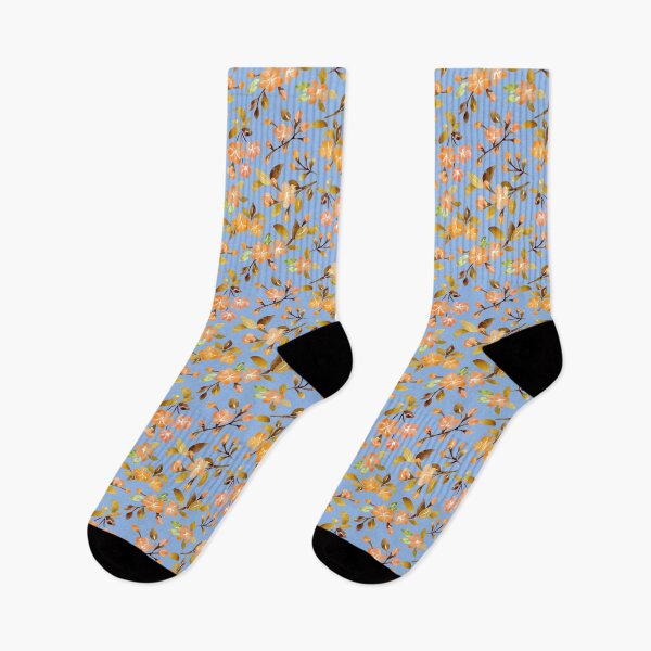 Item preview, Watercolor Cherry Blossoms Pattern in Electric Pastels designed and sold by andrebalest.art.