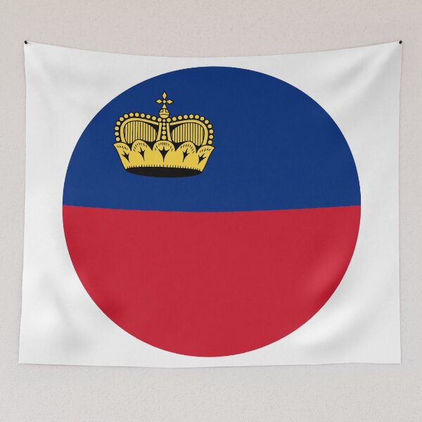 Item preview, Liechtenstein Round Flag Patriotic Alpine Heritage designed and sold by NTGUILTY.