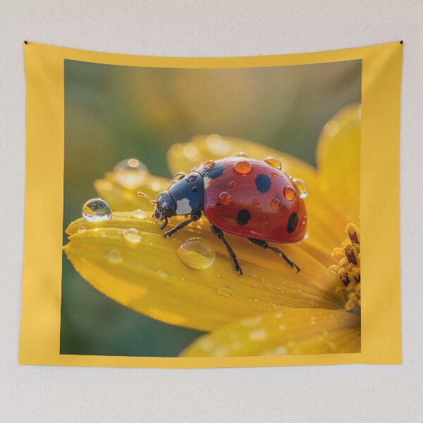 Item preview, Ladybug on Dewy Flower designed and sold by Tridentulus.