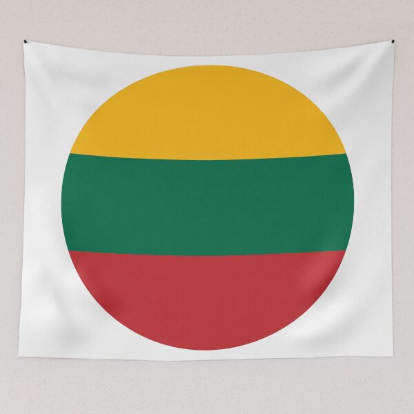 Item preview, Lithuania Round Flag Lithuanian Patriotic Heritage designed and sold by NTGUILTY.