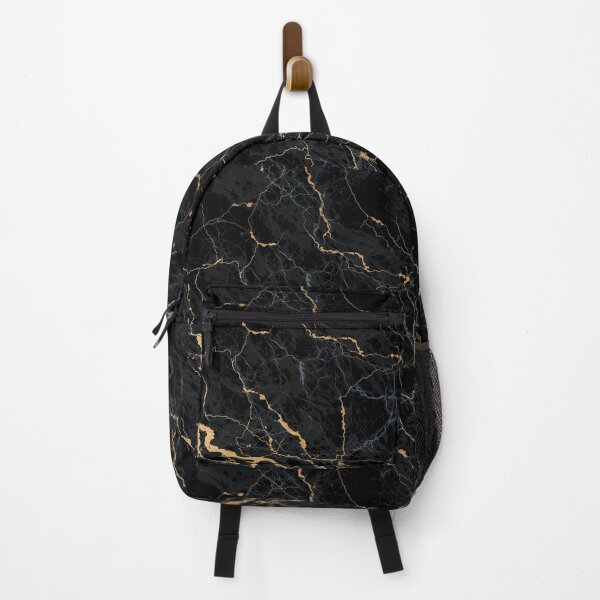 Item preview, Luxury Black Marble & Liquid Gold Veins Abstract Art designed and sold by ADigitalStudio.